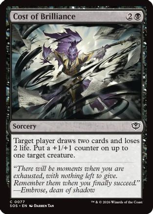 Cost of Brilliance (SOS-077) - Secrets of Strixhaven Foil [Common]