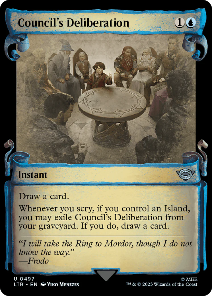 Council's Deliberation (LTR-497) - The Lord of the Rings: Tales of Middle-earth: (Showcase) Scroll Foil [Uncommon]