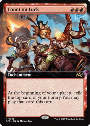 Count on Luck (Extended Art) (DFT-385) - Aetherdrift Foil [Rare]