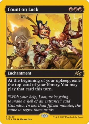 Count on Luck (First-Place Foil) (DFT-457) - Aetherdrift Foil [Rare]