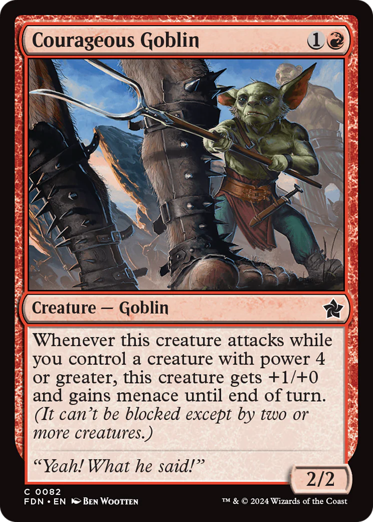 Courageous Goblin (FDN-082) - Foundations [Common]