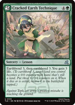 Cracked Earth Technique (TLE-135) - Avatar: The Last Airbender: Eternal-Legal Foil [Uncommon]