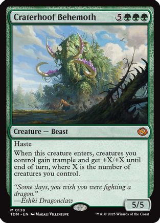 Craterhoof Behemoth (TDM-138) - Tarkir: Dragonstorm Foil [Mythic]