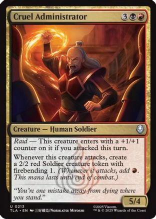 Cruel Administrator (TLA-213) - Avatar: The Last Airbender [Uncommon]