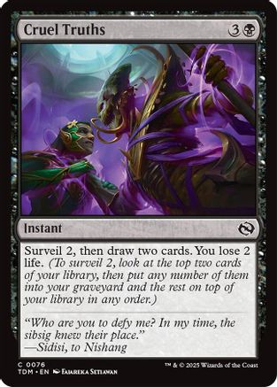 Cruel Truths (TDM-076) - Tarkir: Dragonstorm Foil [Common]