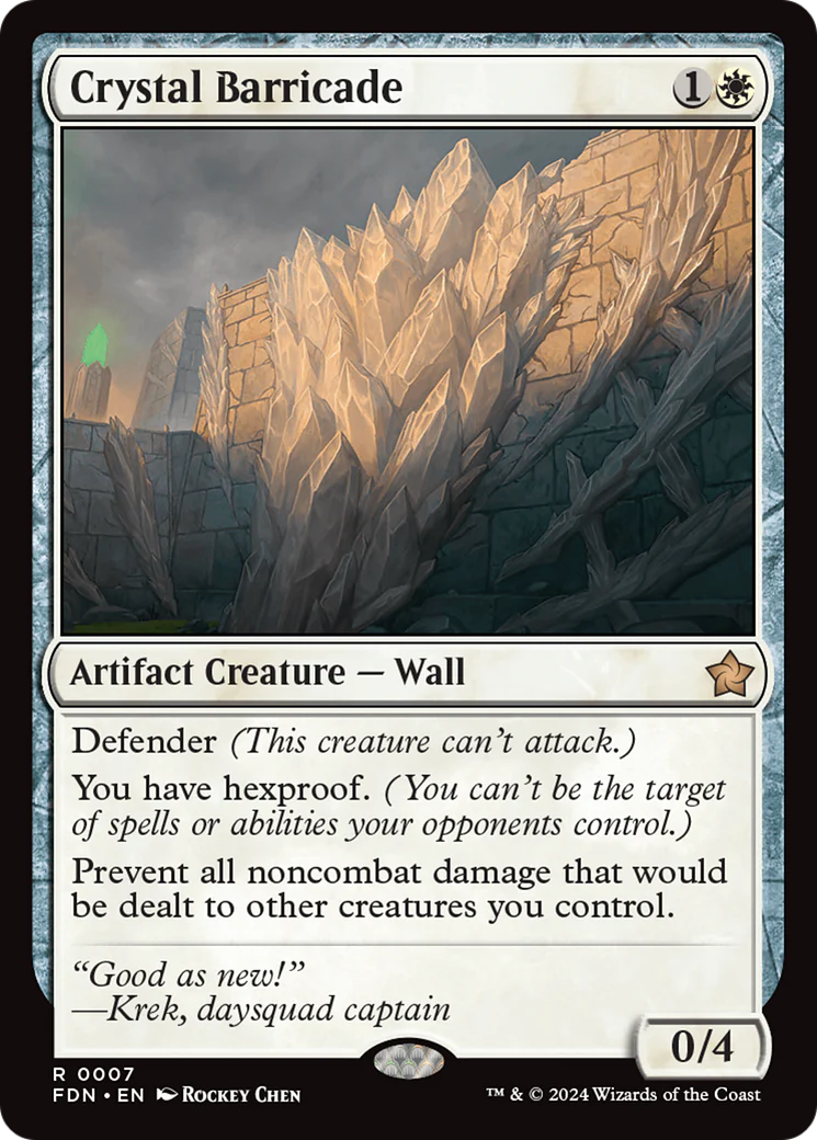 Crystal Barricade (FDN-007) - Foundations Foil [Rare]