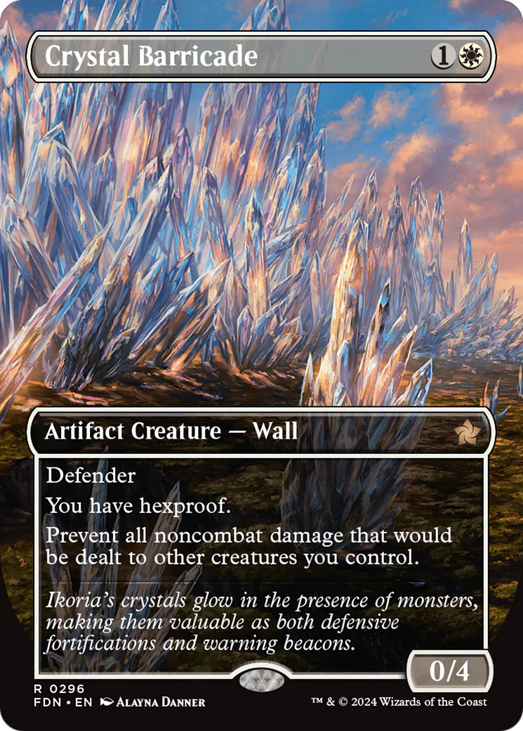 Crystal Barricade (FDN-296) - Foundations (Borderless) Foil [Rare]