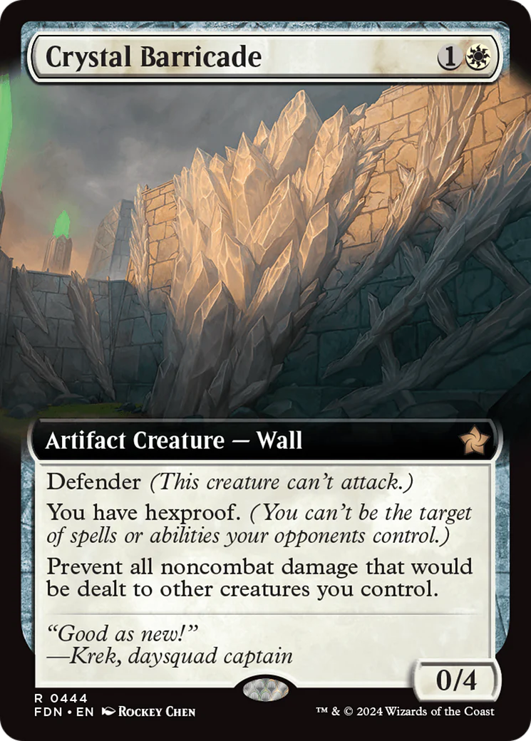 Crystal Barricade (FDN-444) - Foundations: (Extended Art) [Rare]