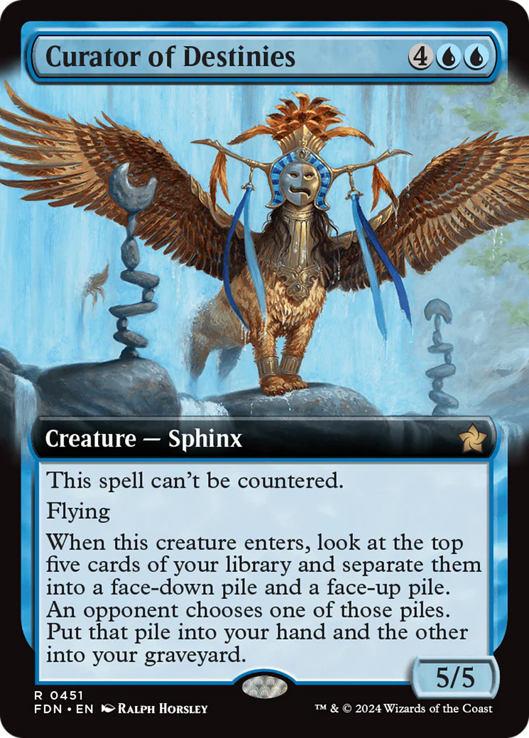 Curator of Destinies (FDN-451) - Foundations: (Extended Art) Foil [Rare]