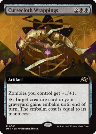 Cursecloth Wrappings (Extended Art) (DFT-383) - Aetherdrift [Rare]