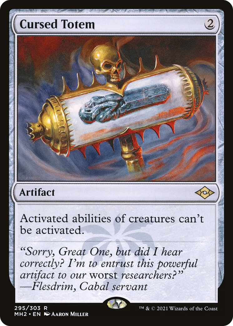 Cursed Totem (MH2-295) - Modern Horizons 2 Etched Foil [Rare]