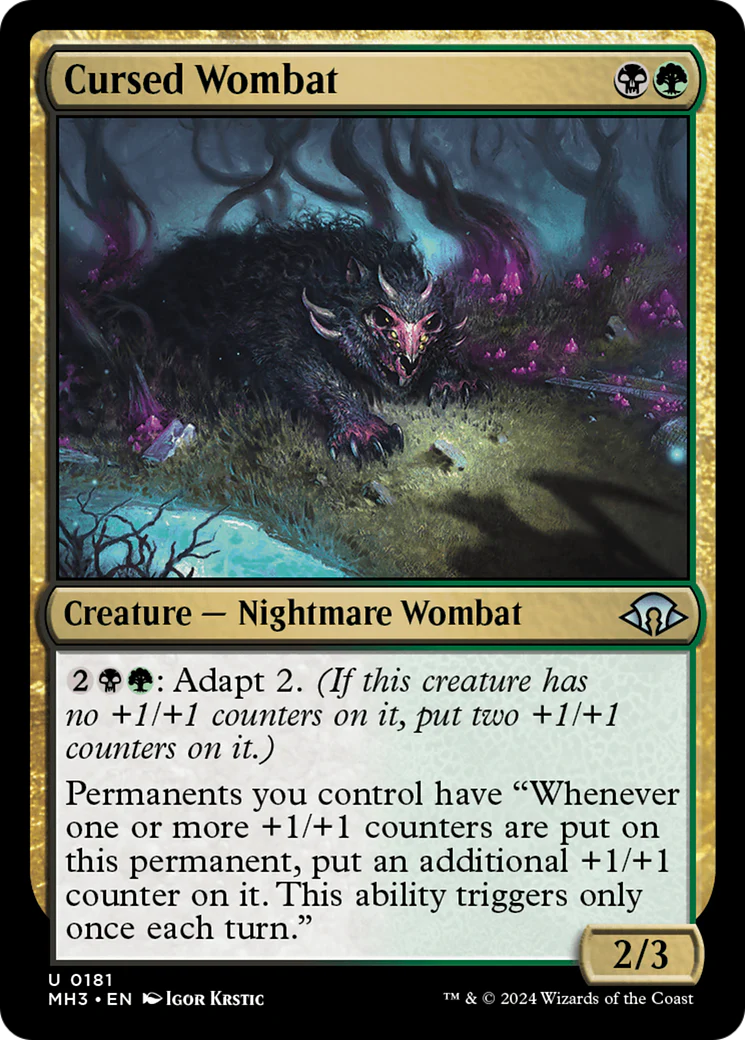 Cursed Wombat (MH3-181) - Modern Horizons 3 [Uncommon]