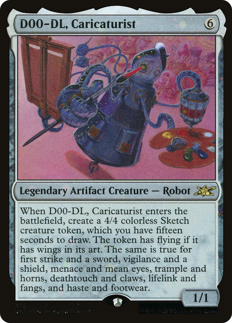 D00-DL, Caricaturist (UNF-473) - Unfinity Galaxy Foil [Rare]