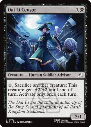 Dai Li Censor (TLE-102) - Avatar: The Last Airbender: Eternal-Legal Foil [Common]