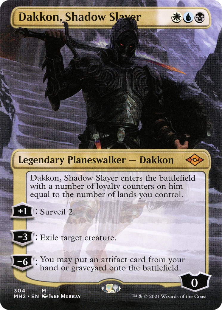 Dakkon, Shadow Slayer (MH2-304) - Modern Horizons 2 (Borderless) [Mythic]