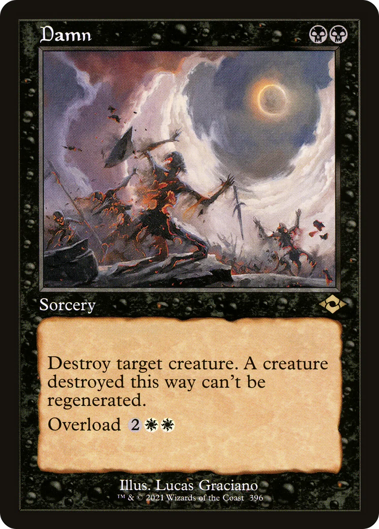 Damn (MH2-396) - Modern Horizons 2 Etched Foil [Rare] Retro Frame