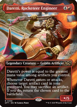 Daretti, Rocketeer Engineer (Borderless) (DFT-358) - Aetherdrift [Rare]