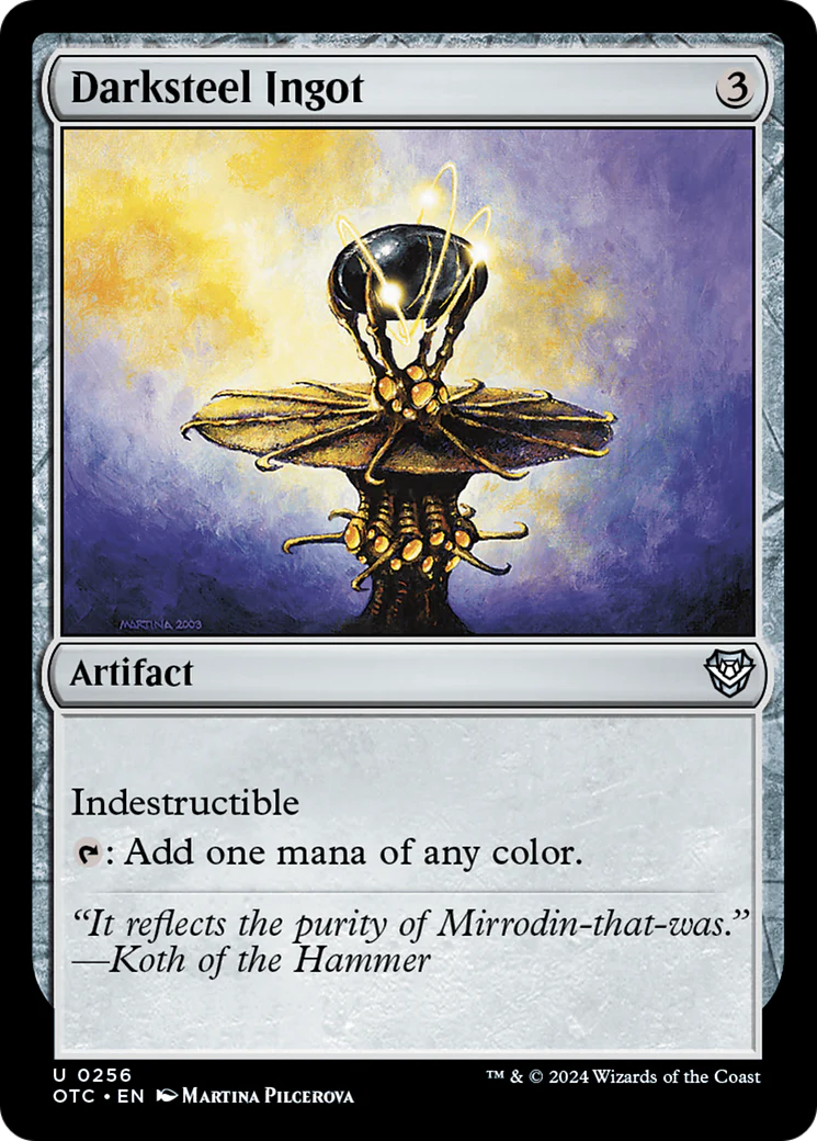 Darksteel Ingot (OTC-256) - Outlaws of Thunder Junction Commander [Uncommon]