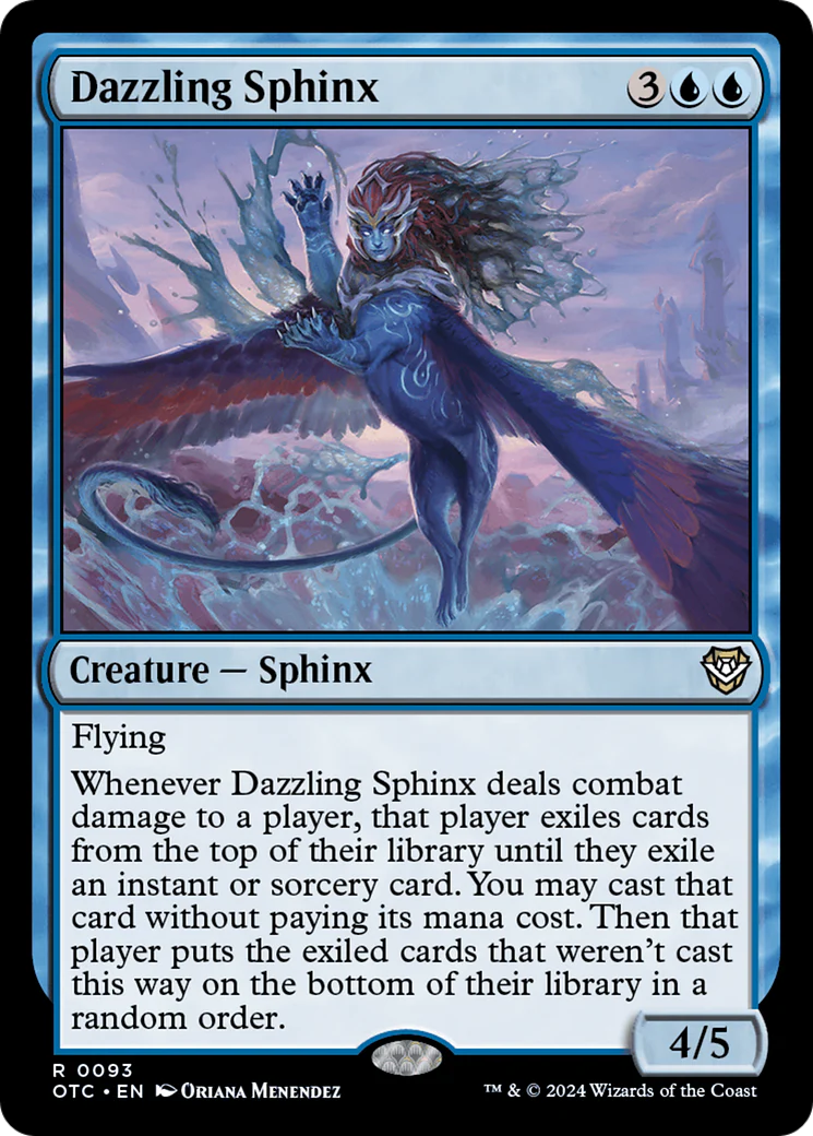 Dazzling Sphinx (OTC-093) - Outlaws of Thunder Junction Commander [Rare]