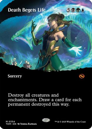 Death Begets Life (Borderless) (TDM-354) - Tarkir: Dragonstorm [Mythic]