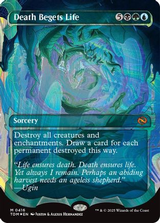 Death Begets Life (Showcase) (Halo Foil) (TDM-416) - Tarkir: Dragonstorm Foil [Mythic]