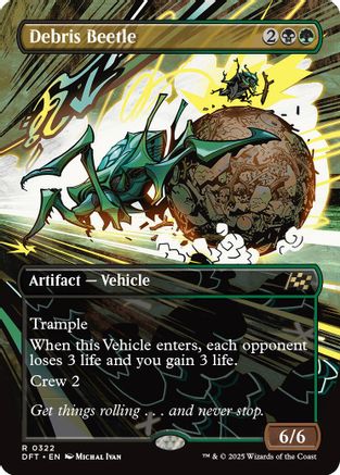 Debris Beetle (Borderless) (DFT-322) - Aetherdrift Foil [Rare]