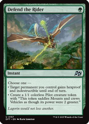 Defend the Rider (DFT-157) - Aetherdrift [Uncommon]