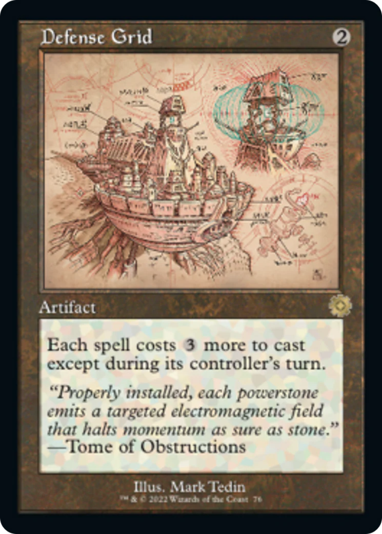 Defense Grid (BRR-076) - The Brothers' War Retro Artifacts [Rare] Retro Frame Schematic