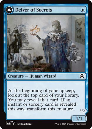 Delver of Secrets // Insectile Aberration (INR-060) - Innistrad Remastered Foil [Common]