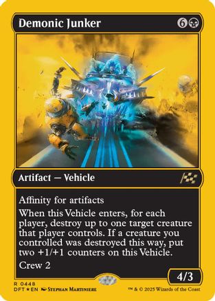 Demonic Junker (First-Place Foil) (DFT-448) - Aetherdrift Foil [Rare]