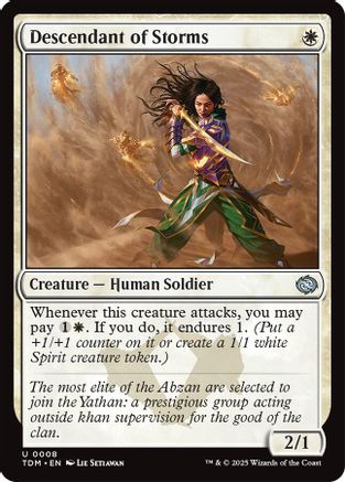 Descendant of Storms (TDM-008) - Tarkir: Dragonstorm Foil [Uncommon]