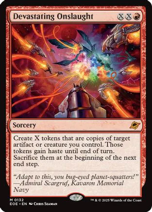 Devastating Onslaught (EOE-132) - Edge of Eternities Foil [Mythic]