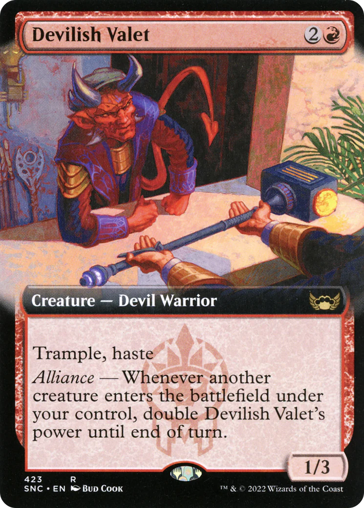 Devilish Valet (SNC-423) - Streets of New Capenna: (Extended Art) [Rare]