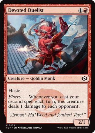 Devoted Duelist (TDM-104) - Tarkir: Dragonstorm Foil [Common]