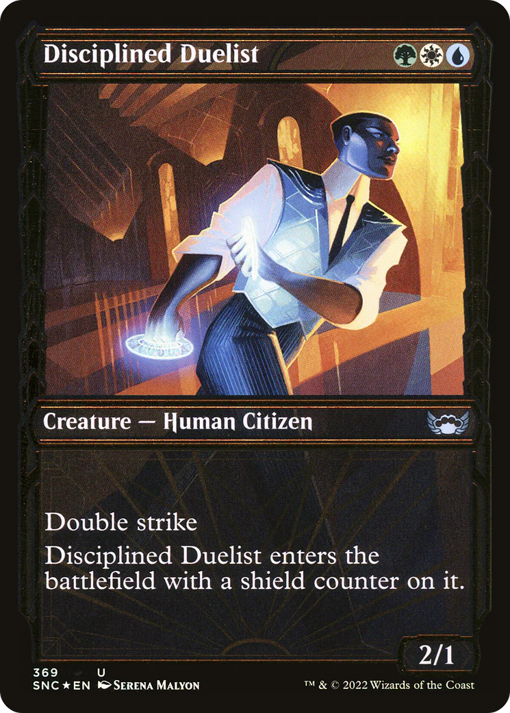 Disciplined Duelist (SNC-369) - Streets of New Capenna: (Showcase) Foil [Uncommon]
