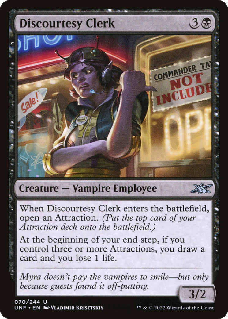 Discourtesy Clerk (UNF-070) - Unfinity [Uncommon]