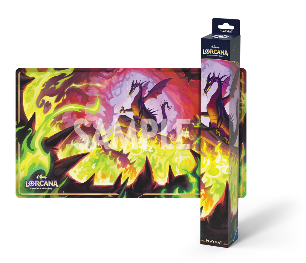 Disney Lorcana Set 11 - Winterspell Foil Neoprene Mat A (Dragon Fire)