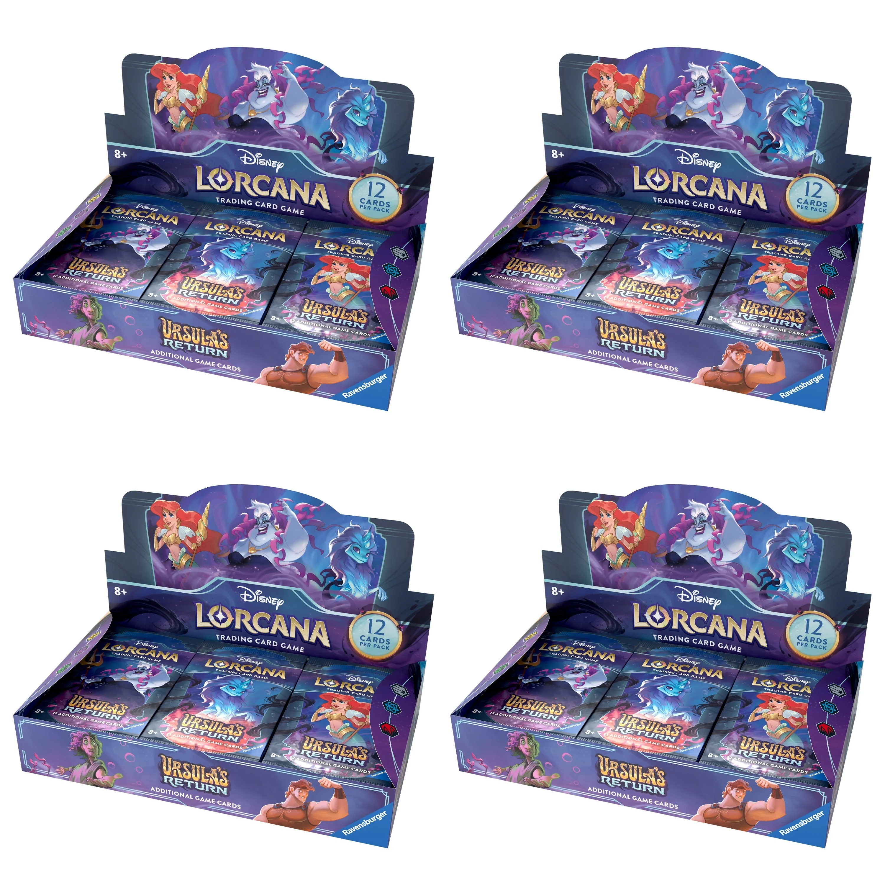 Disney Lorcana - Ursula's Return - Booster Box (4 Boxes Bundle)