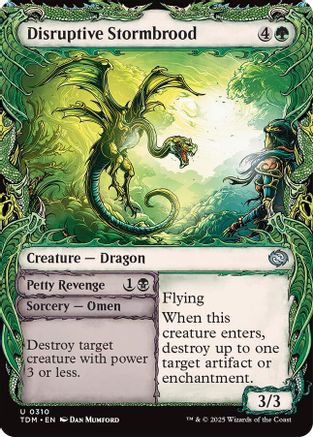 Disruptive Stormbrood (Showcase) (TDM-310) - Tarkir: Dragonstorm [Uncommon]