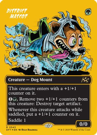 District Mascot (Borderless) (First-Place Foil) (DFT-543) - Aetherdrift [Rare]
