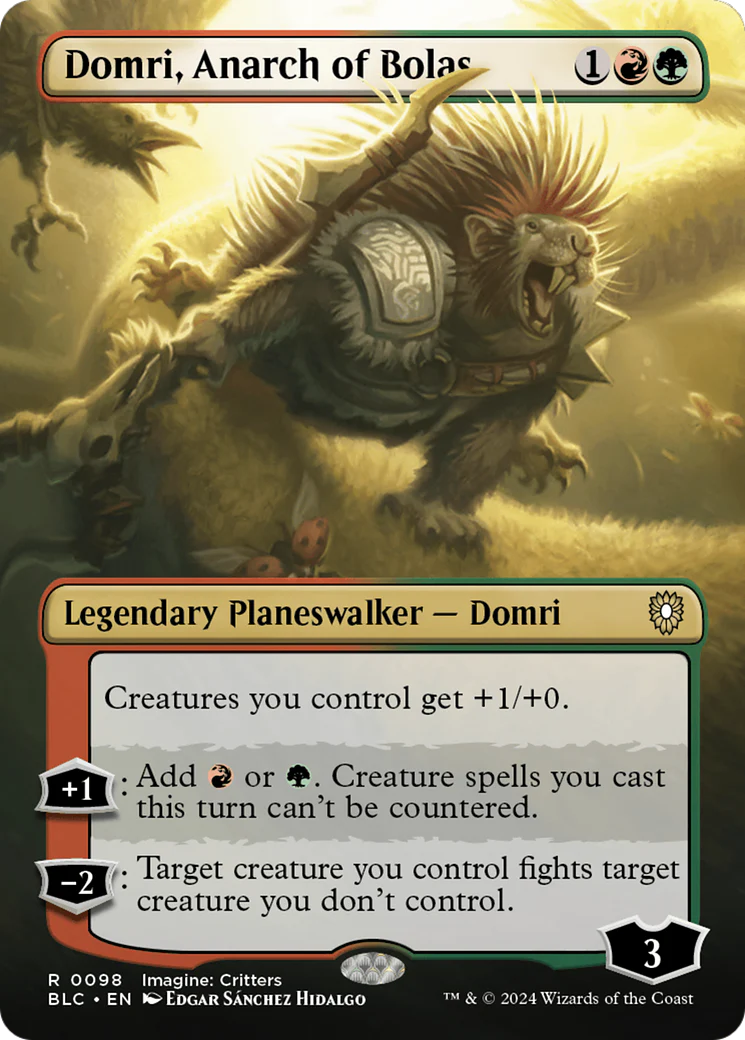 Domri, Anarch of Bolas (BLC-098) - Bloomburrow Commander (Borderless) [Rare]