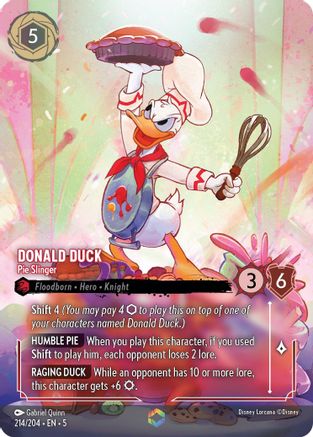Donald Duck - Pie Slinger (Enchanted) (214/204) - Shimmering Skies Holofoil [Enchanted]