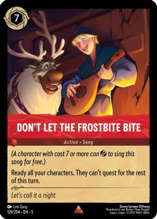 Don't Let the Frostbite Bite (129/204) - Shimmering Skies Cold Foil [Rare]