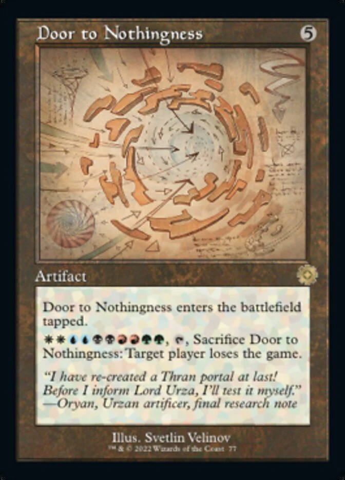 Door to Nothingness (BRR-077) - The Brothers' War Retro Artifacts [Rare] Retro Frame Schematic