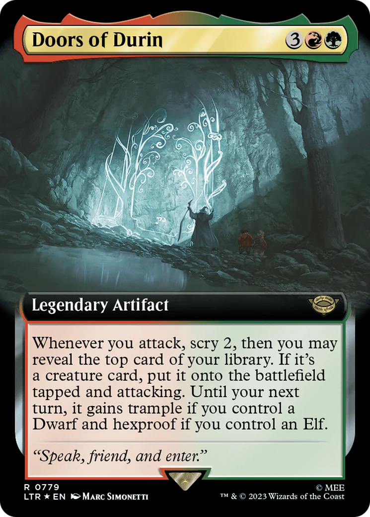 Doors of Durin (LTR-779) - The Lord of the Rings: Tales of Middle-earth: (Extended Art) Surge Foil [Rare]