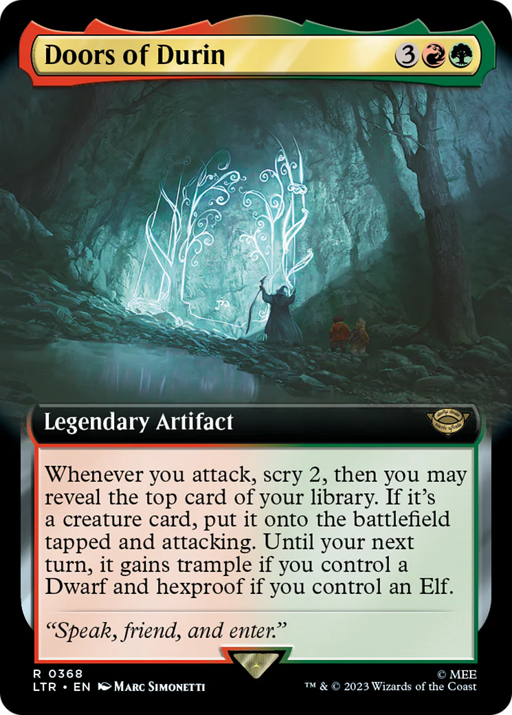 Doors of Durin (LTR-368) - The Lord of the Rings: Tales of Middle-earth: (Extended Art) Foil [Rare]
