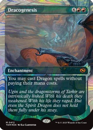 Dracogenesis (0412) (Showcase) (Halo Foil) (TDM-412) - Tarkir: Dragonstorm Foil [Mythic]