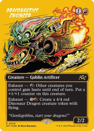 Draconautics Engineer (Borderless) (First-Place Foil) (DFT-540) - Aetherdrift Foil [Rare]