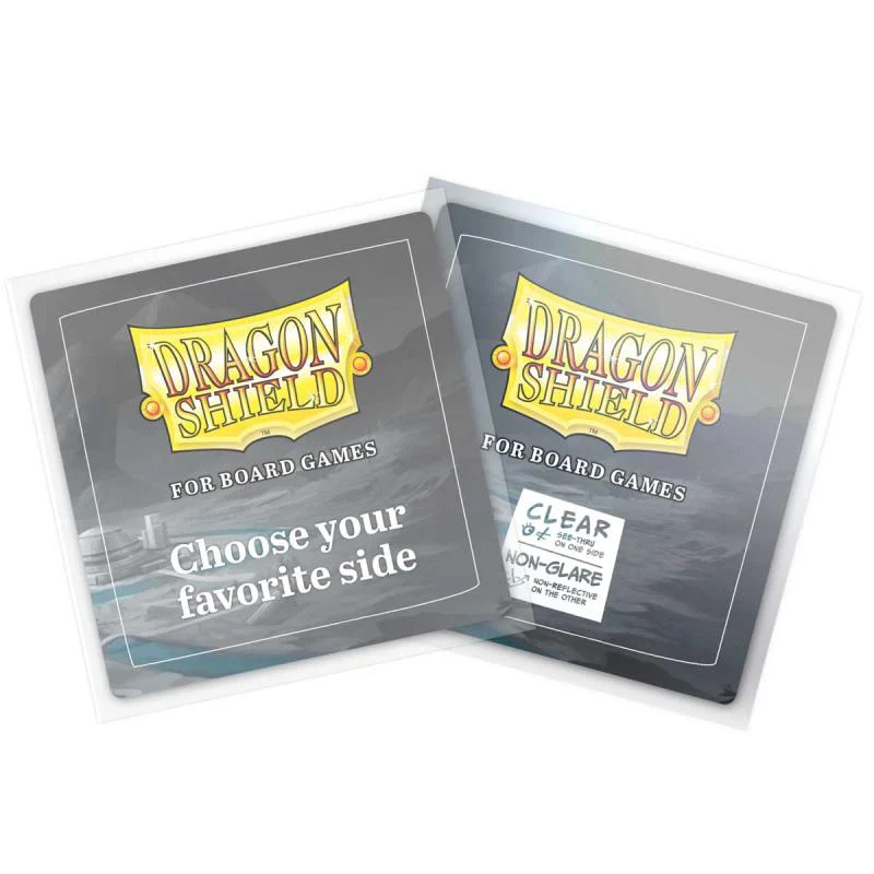 Dragon Shield - Square Standard Sleeves : Clear Non-Glare (100ct) - Image 2