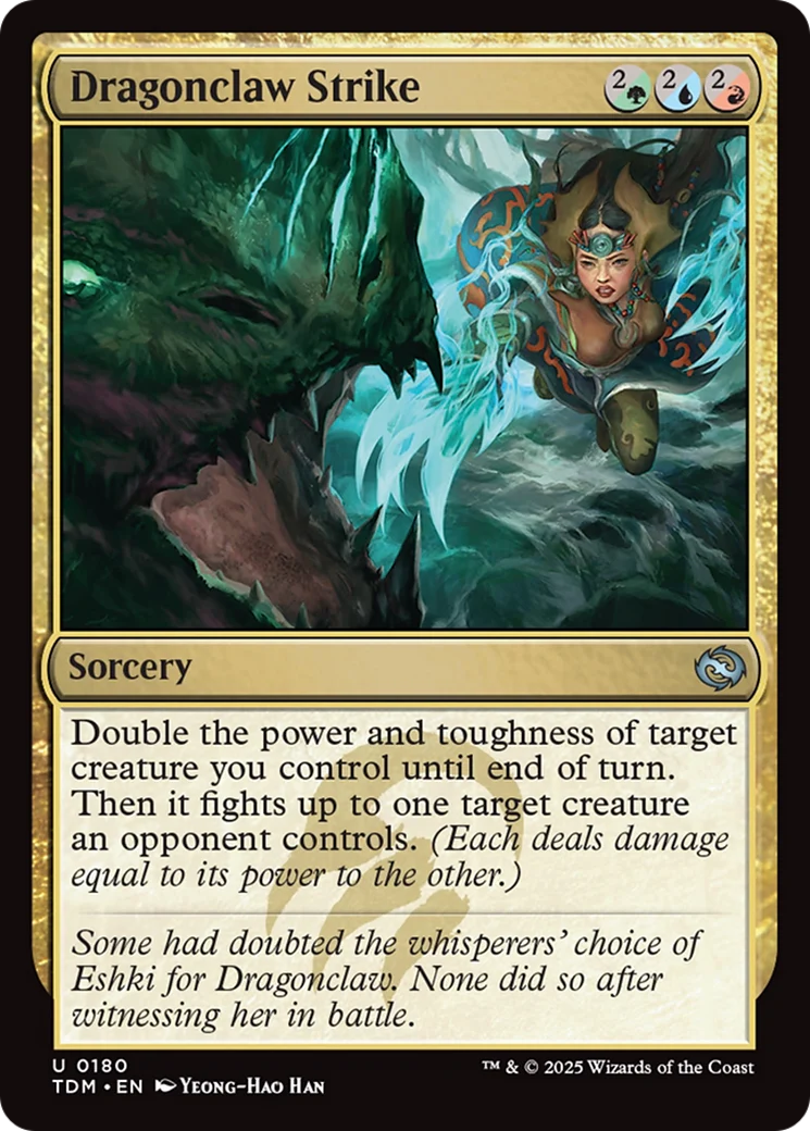 Dragonclaw Strike (TDM-180) - Tarkir: Dragonstorm Foil [Uncommon]
